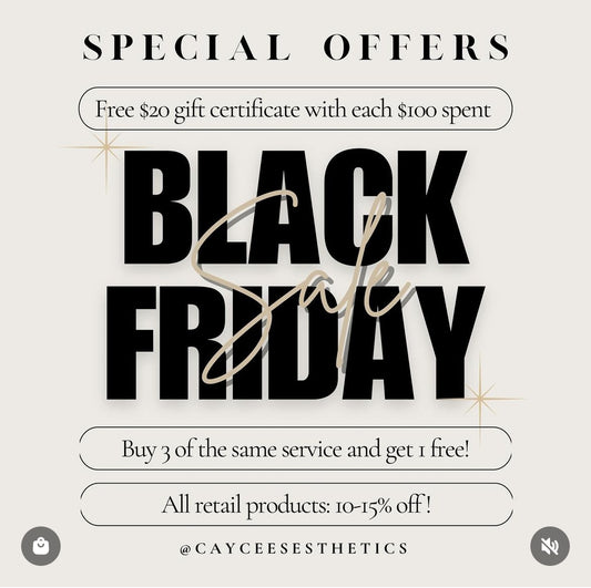 Buy $100 gift card get $20 FREE- Black Friday Special